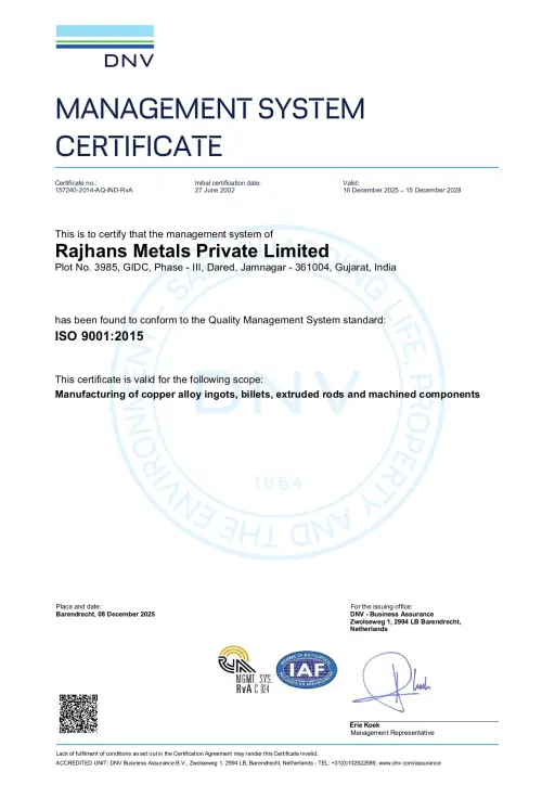 ISO 9001 Certificate